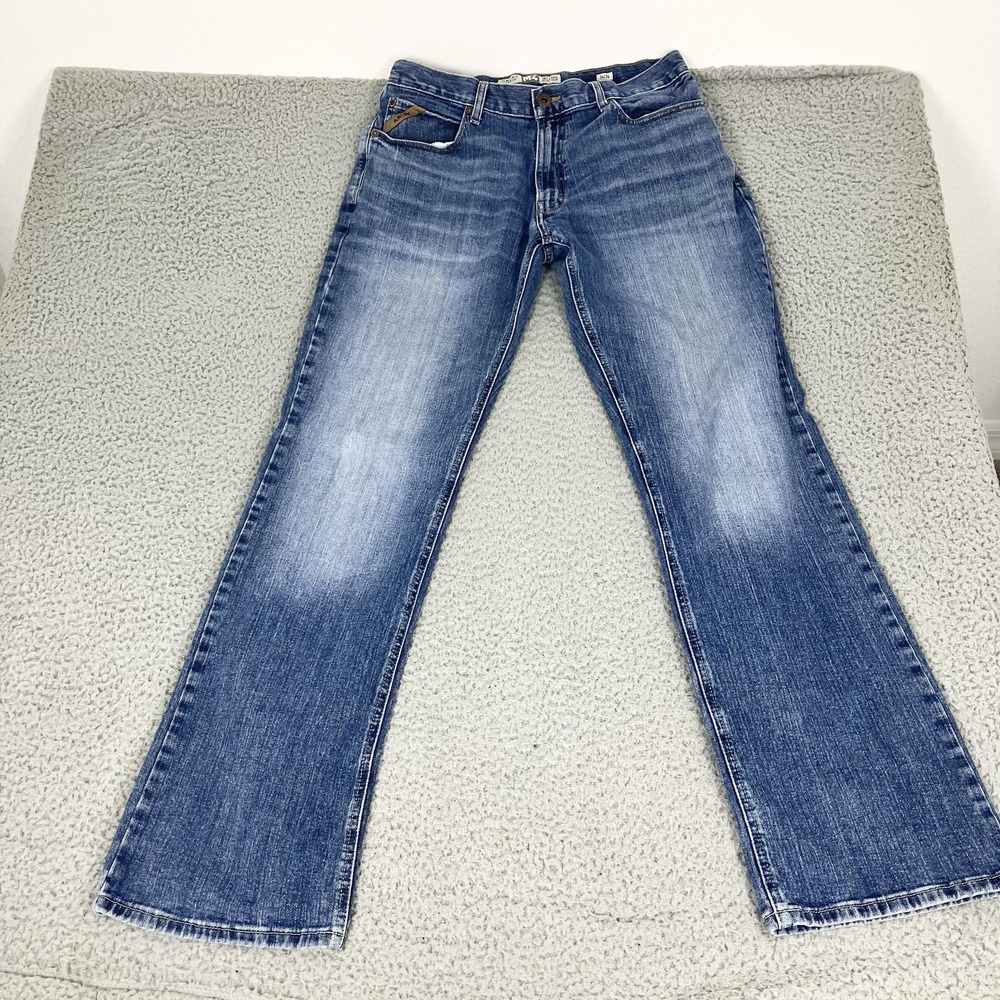 Ariat M4 Relaxed Boot Jeans Mens 34x36 Blue Medium Wash Bootcut Stretch Denim